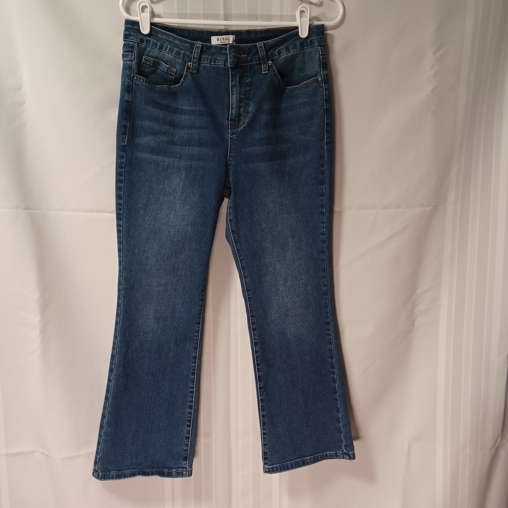 Bleu Jeans Womens 10P Blue BWP1516‎ Bootcut Stretch Denim Petite Medium Wash